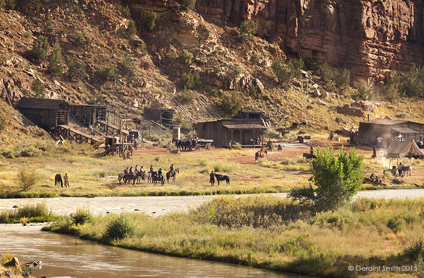 The new "Magnificent Seven" filming on the Rio Chama this weekend in Abiquiu, NM